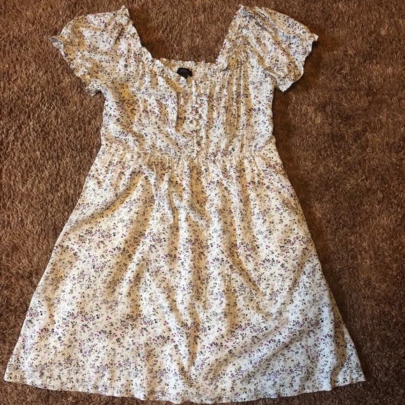 puff sleeve peasant dress